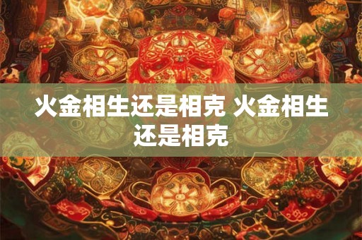 火金相生还是相克 火金相生还是相克