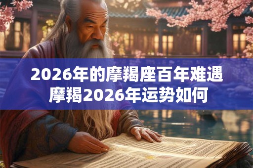 2026年的摩羯座百年难遇 摩羯2026年运势如何