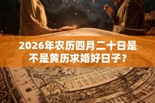 2026年农历四月二十日是不是黄历求婚好日子？