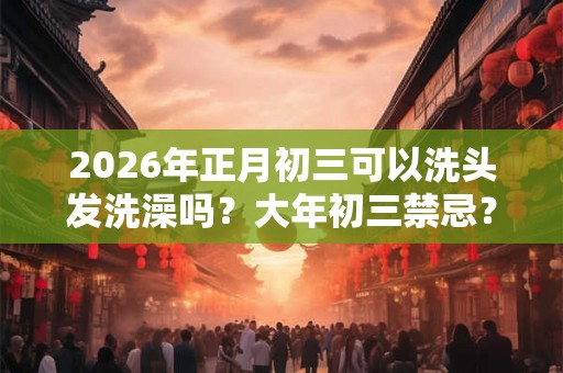 2026年正月初三可以洗头发洗澡吗？大年初三禁忌？