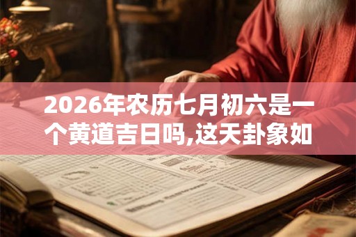 2026年农历七月初六是一个黄道吉日吗,这天卦象如何? 2026年农历七月初六是一个黄道吉日吗,这天卦象如何?