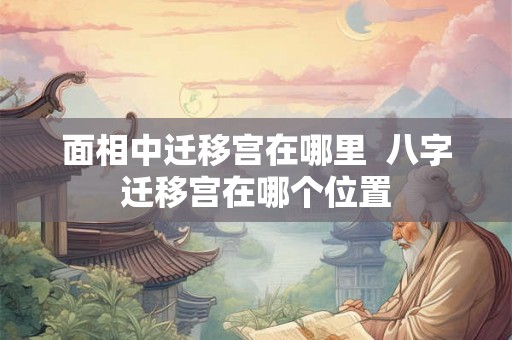面相中迁移宫在哪里 八字迁移宫在哪个位置 面相中迁移宫在哪里 八字迁移宫在哪个位置
