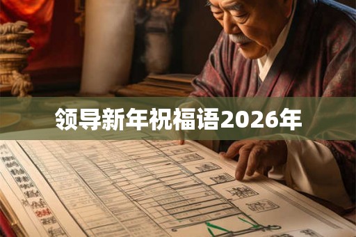 领导新年祝福语2026年