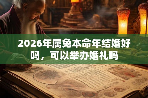 2026年属兔本命年结婚好吗，可以举办婚礼吗