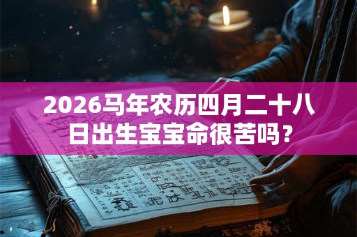 2026马年农历四月二十八日出生宝宝命很苦吗？
