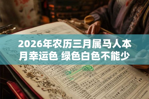 2026年农历三月属马人本月幸运色 绿色白色不能少