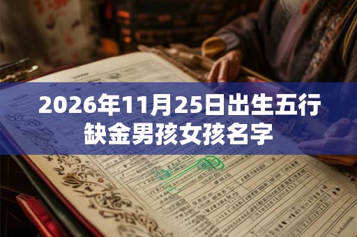 2026年11月25日出生五行缺金男孩女孩名字