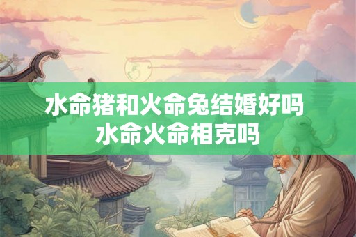 水命猪和火命兔结婚好吗 水命火命相克吗 水命猪和火命兔结婚好吗 水命火命相克吗