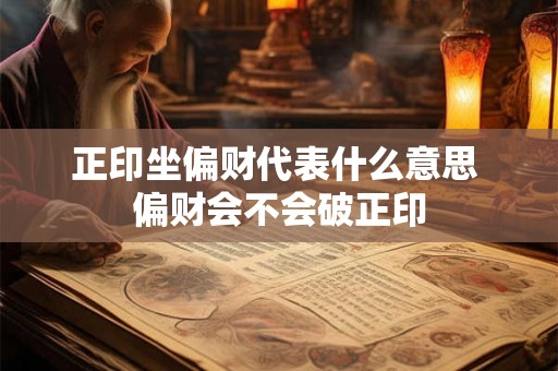 正印坐偏财代表什么意思 偏财会不会破正印