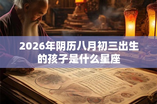 2026年阴历八月初三出生的孩子是什么星座