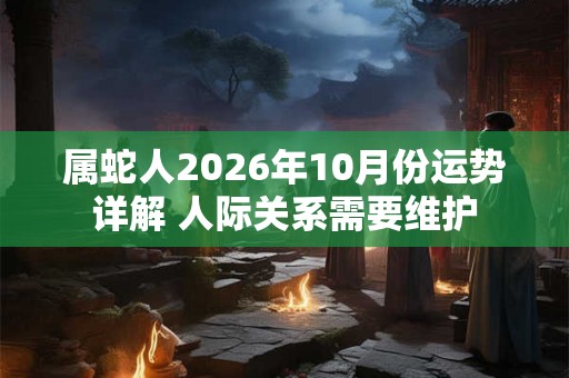 属蛇人2026年10月份运势详解 人际关系需要维护