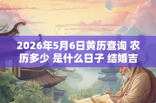 2026年5月6日黄历查询 农历多少 是什么日子 结婚吉时