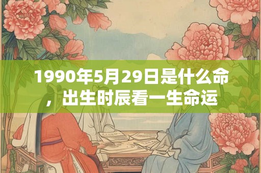 1990年5月29日是什么命，出生时辰看一生命运
