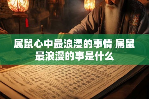 属鼠心中最浪漫的事情 属鼠最浪漫的事是什么