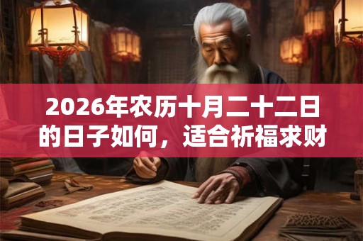 2026年农历十月二十二日的日子如何,适合祈福求财吗? 2026年农历十月二十二日的日子如何,适合祈福求财吗?