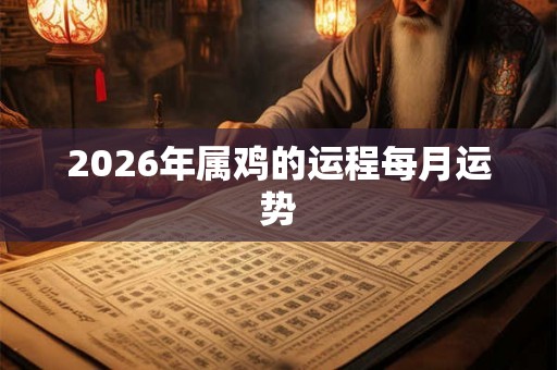 2026年属鸡的运程每月运势