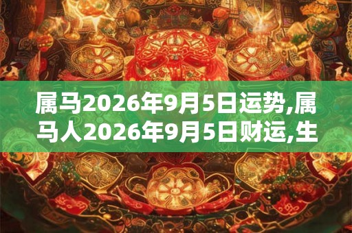属马2026年9月5日运势,属马人2026年9月5日财运,生肖马2026年9月5日运势