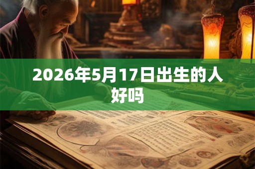 2026年5月17日出生的人好吗