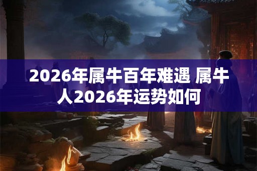 2026年属牛百年难遇 属牛人2026年运势如何