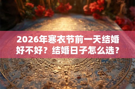 2026年寒衣节前一天结婚好不好？结婚日子怎么选？