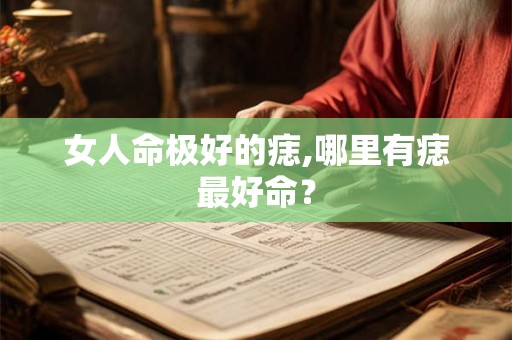 女人命极好的痣,哪里有痣最好命? 女人命极好的痣,哪里有痣最好命?