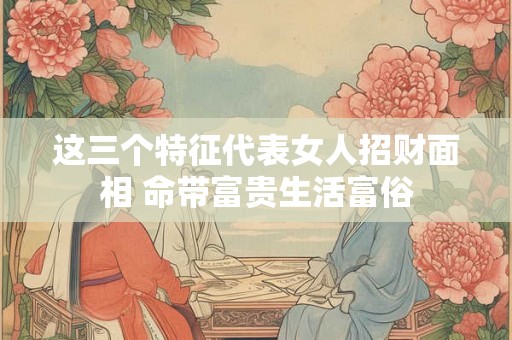 这三个特征代表女人招财面相 命带富贵生活富俗