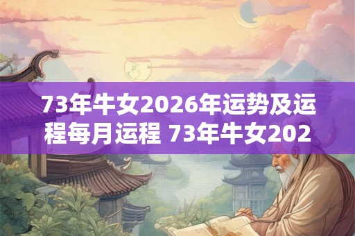 73年牛女2026年运势及运程每月运程 73年牛女2026年各月运势如何