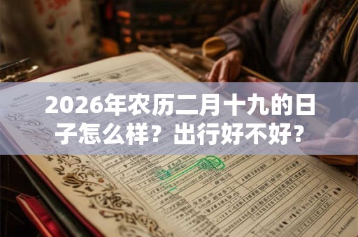 2026年农历二月十九的日子怎么样？出行好不好？