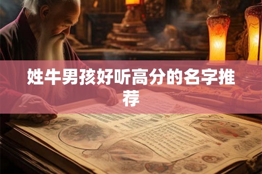 姓牛男孩好听高分的名字推荐