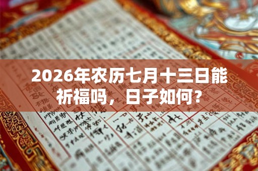 2026年农历七月十三日能祈福吗，日子如何？