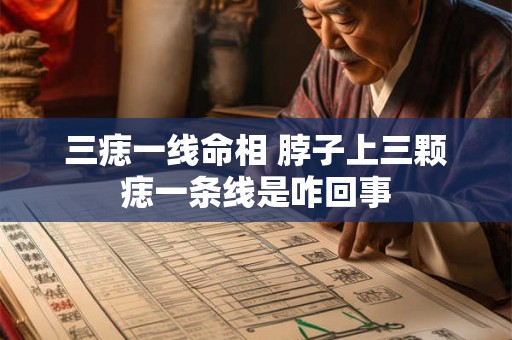 三痣一线命相 脖子上三颗痣一条线是咋回事