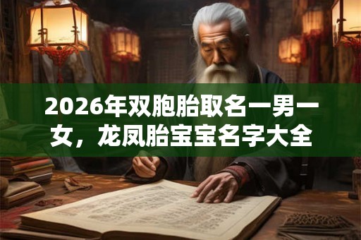 2026年双胞胎取名一男一女，龙凤胎宝宝名字大全