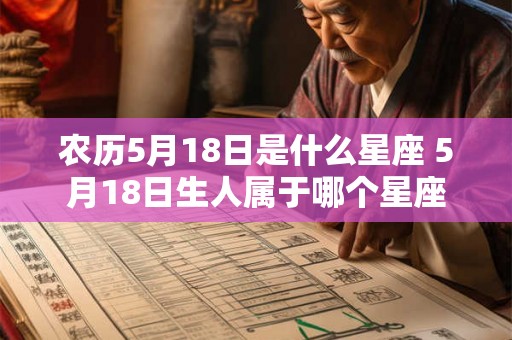 农历5月18日是什么星座 5月18日生人属于哪个星座 农历5月18日是什么星座 5月18日生人属于哪个星座
