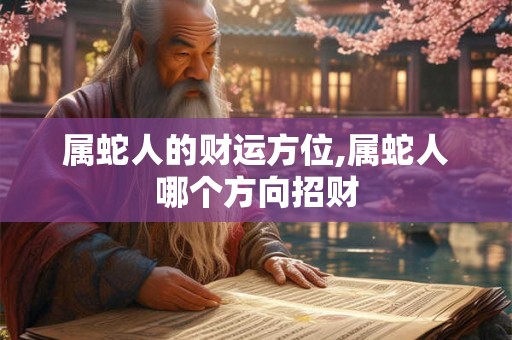 属蛇人的财运方位,属蛇人哪个方向招财
