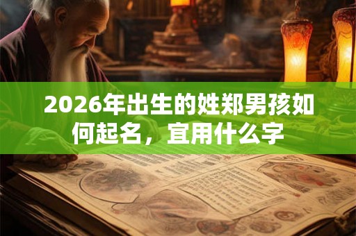 2026年出生的姓郑男孩如何起名，宜用什么字