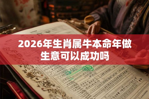 2026年生肖属牛本命年做生意可以成功吗