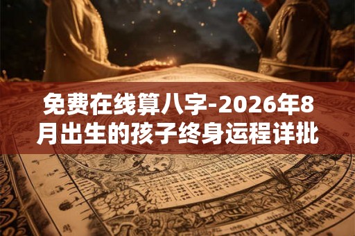 免费在线算八字-2026年8月出生的孩子终身运程详批