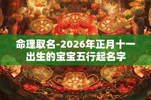 命理取名-2026年正月十一出生的宝宝五行起名字