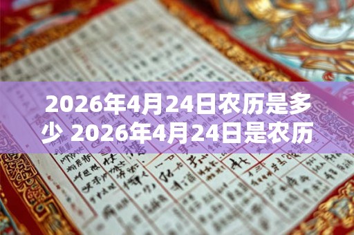 2026年4月24日农历是多少 2026年4月24日是农历几月几日