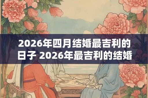2026年四月结婚最吉利的日子 2026年最吉利的结婚日 2026年四月结婚最吉利的日子 2026年最吉利的结婚日
