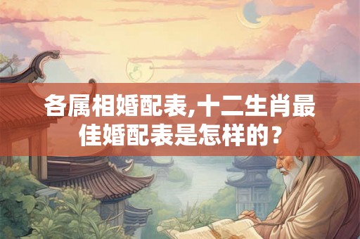 各属相婚配表,十二生肖最佳婚配表是怎样的？
