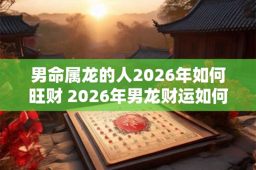 男命属龙的人2026年如何旺财 2026年男龙财运如何