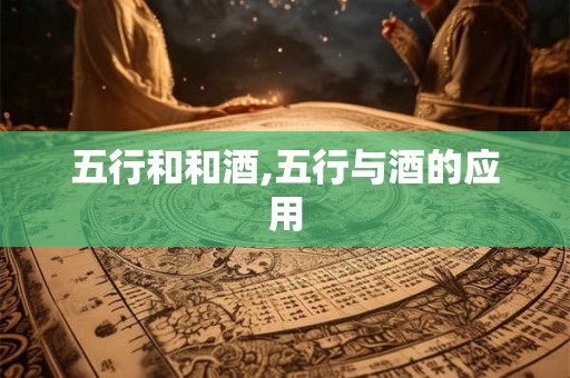 五行和和酒,五行与酒的应用