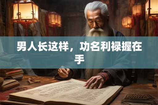 男人长这样，功名利禄握在手