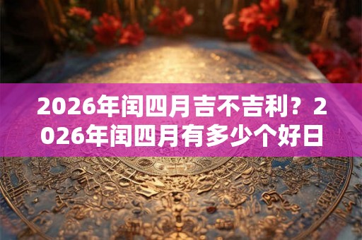 2026年闰四月吉不吉利？2026年闰四月有多少个好日子？