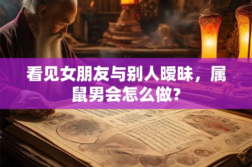 看见女朋友与别人暧昧，属鼠男会怎么做？