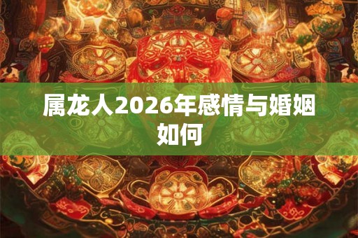 属龙人2026年感情与婚姻如何