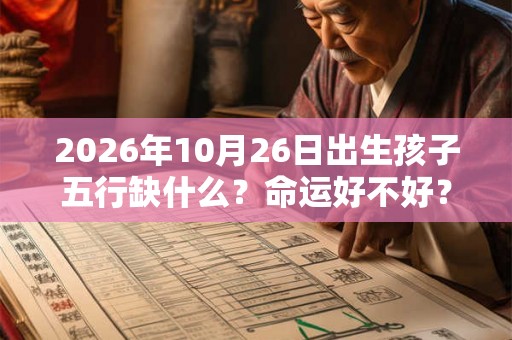 2026年10月26日出生孩子五行缺什么？命运好不好？