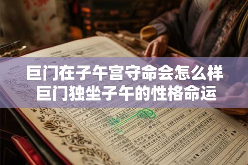 巨门在子午宫守命会怎么样 巨门独坐子午的性格命运如何