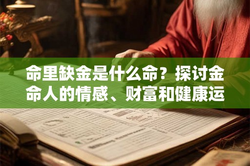 命里缺金是什么命？探讨金命人的情感、财富和健康运势
